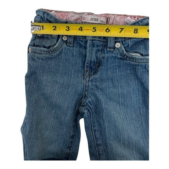 Levi's 517 Girls' Jeans, Sz 2T "Stretch Flare", 5 pocket, Adjustable Waist - Picture 7 of 10